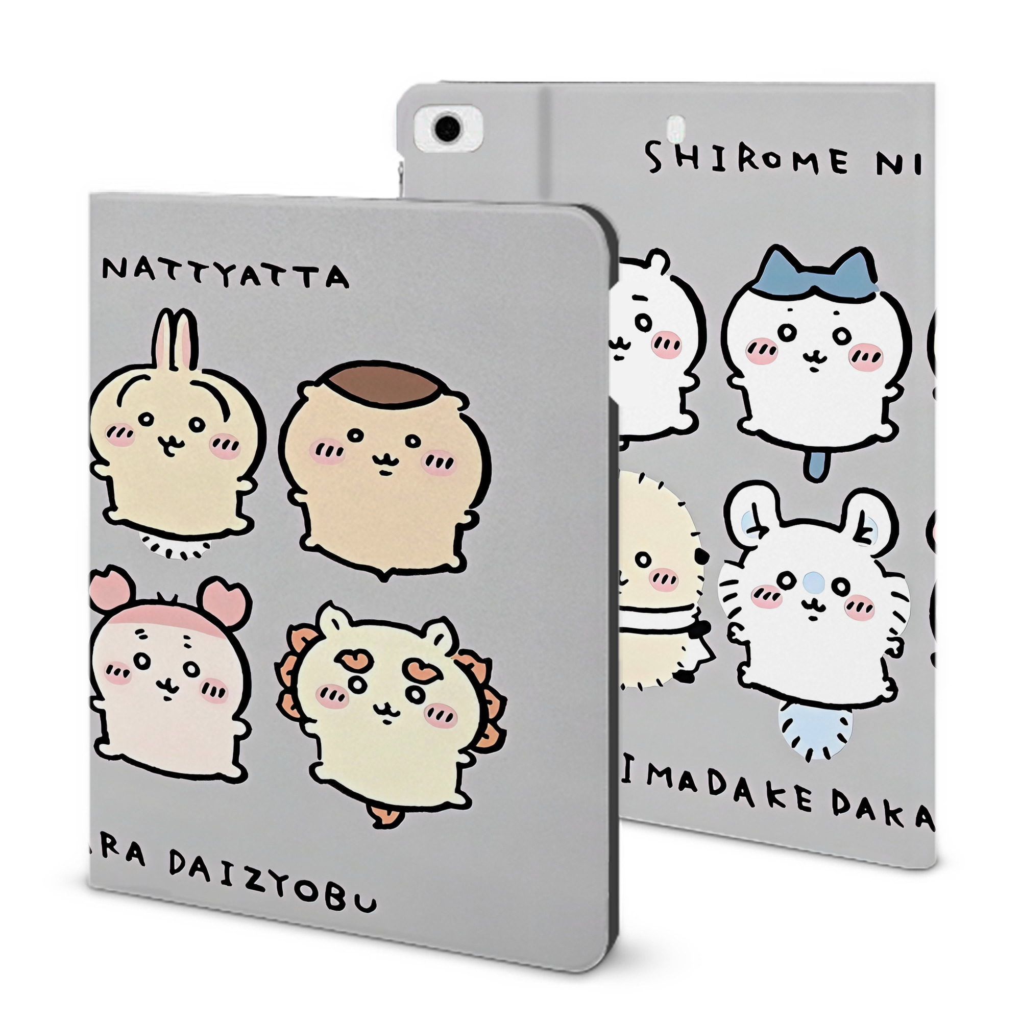 （画像用） ちいかわ Chii-kawa IPad ケース ブック型 PUレザー TPU 耐衝撃 軽量 薄型 ペン収納なし 全面保護 IPad 各モデル対応